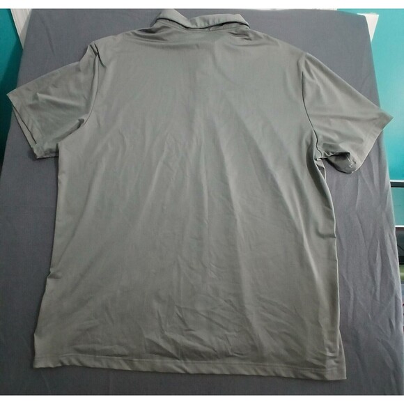 Adidas Men 2XL Golf Polo Grey Short Sleeve Shirt Logo - Picture 2 of 9